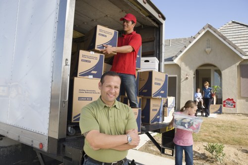 Moving boxes and packed items for a Brixton removal service