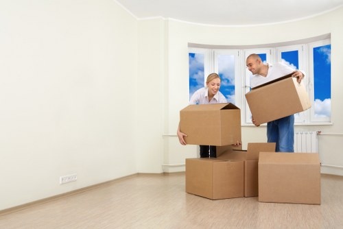 Checklist and packed boxes for a Brixton house relocation