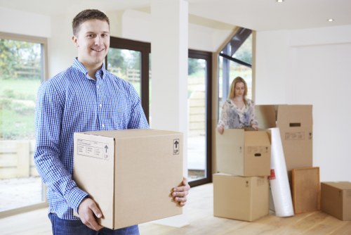 Packed moving truck supporting a Brixton house relocation